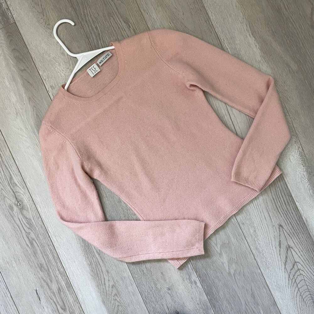 TSE Cashmere Sweater long sleeve slim knit womens Pink (xsmall) minimalist
